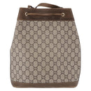 GUCCI GG Supreme Shoulder Bag PVC Beige Gold Auth 193506-2