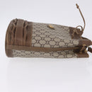 GUCCI GG Supreme Shoulder Bag PVC Beige Gold Auth 193506-4