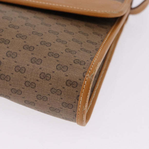 GUCCI Micro GG Supreme Shoulder Bag PVC Beige Gold 004 58 0264 Auth 193507