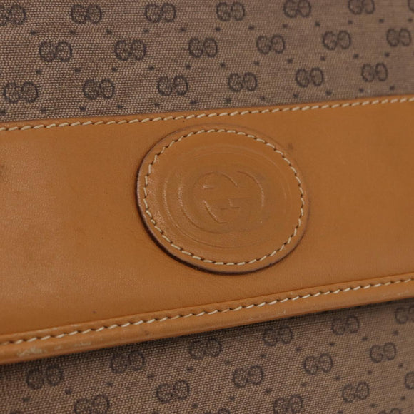 GUCCI Micro GG Supreme Shoulder Bag PVC Beige Gold 004 58 0264 Auth 193507