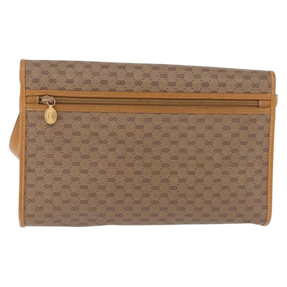 GUCCI Micro GG Supreme Shoulder Bag PVC Beige Gold 004 58 0264 Auth 193507