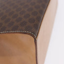 CELINE Macadam Canvas Hand Bag PVC Leather Brown Gold Auth 193508A-15