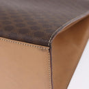 CELINE Macadam Canvas Hand Bag PVC Leather Brown Gold Auth 193508A-18