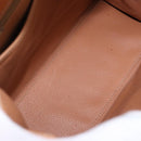 CELINE Macadam Canvas Hand Bag PVC Leather Brown Gold Auth 193508A-11