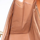 CELINE Macadam Canvas Hand Bag PVC Leather Brown Gold Auth 193508A-23