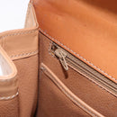 CELINE Macadam Canvas Hand Bag PVC Leather Brown Gold Auth 193508A-24