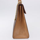 CELINE Macadam Canvas Hand Bag PVC Leather Brown Gold Auth 193508A-4