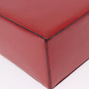CELINE Hand Bag Leather Red Gold Auth 193510A-10