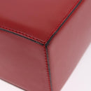 CELINE Hand Bag Leather Red Gold Auth 193510A-13