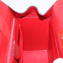 CELINE Hand Bag Leather Red Gold Auth 193510A-17