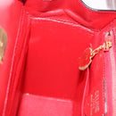 CELINE Hand Bag Leather Red Gold Auth 193510A-19