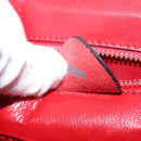 CELINE Hand Bag Leather Red Gold Auth 193510A-22
