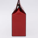 CELINE Hand Bag Leather Red Gold Auth 193510A-4