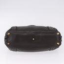 Chloe Irene Shoulder Bag Leather Brown Gold Auth 193511A-10