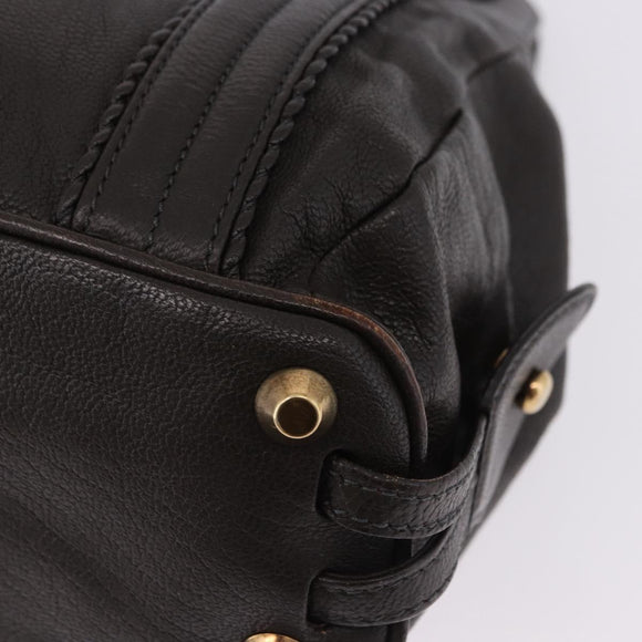 Chloe Irene Shoulder Bag Leather Brown Gold Auth 193511A