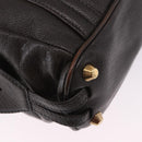 Chloe Irene Shoulder Bag Leather Brown Gold Auth 193511A-13