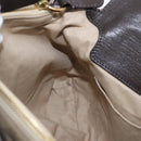Chloe Irene Shoulder Bag Leather Brown Gold Auth 193511A-18
