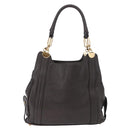 Chloe Irene Shoulder Bag Leather Brown Gold Auth 193511A-3