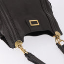 Chloe Irene Shoulder Bag Leather Brown Gold Auth 193511A-6