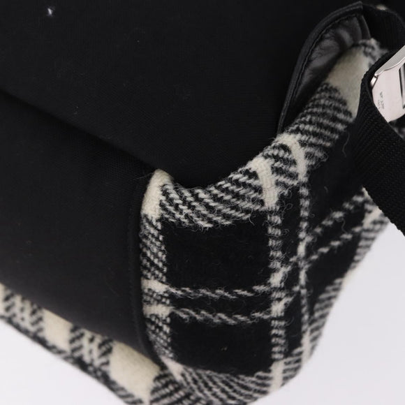 SAINT LAURENT Backpack Wool Black Silver Auth 193512V