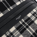 SAINT LAURENT Backpack Wool Black Silver Auth 193512V-21