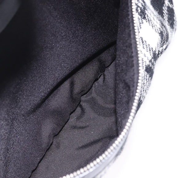 SAINT LAURENT Backpack Wool Black Silver Auth 193512V