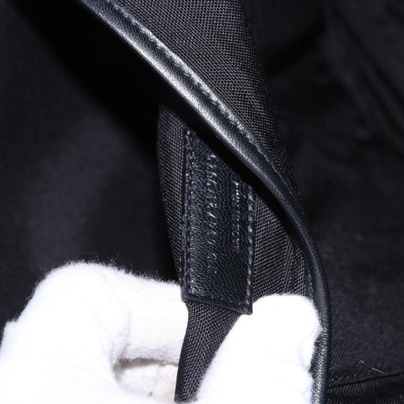SAINT LAURENT Backpack Wool Black Silver Auth 193512V