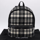 SAINT LAURENT Backpack Wool Black Silver Auth 193512V-12