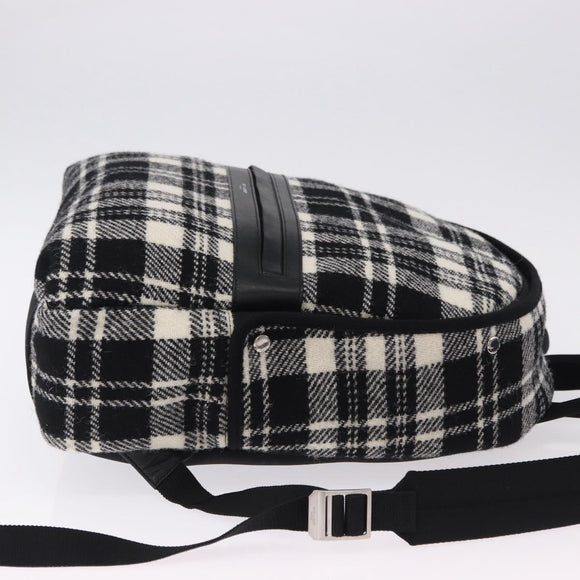 SAINT LAURENT Backpack Wool Black Silver Auth 193512V