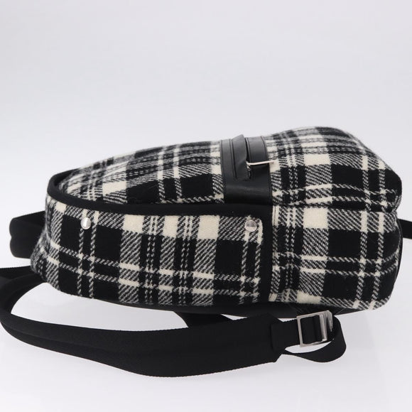 SAINT LAURENT Backpack Wool Black Silver Auth 193512V