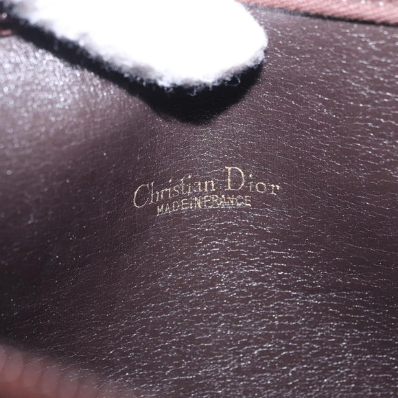 Christian Dior Trotter Canvas Shoulder Bag Beige Gold Auth 193513