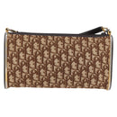 Christian Dior Trotter Canvas Shoulder Bag Beige Gold Auth 193513-2
