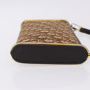 Christian Dior Trotter Canvas Shoulder Bag Beige Gold Auth 193513-3