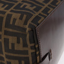 FENDI Zucca Canvas Hand Bag Black Brown Auth 193515-14