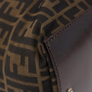 FENDI Zucca Canvas Hand Bag Black Brown Auth 193515-16
