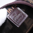 FENDI Zucca Canvas Hand Bag Black Brown Auth 193515-18