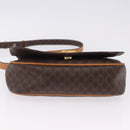 CELINE Macadam Canvas Shoulder Bag PVC Leather Brown Gold Auth 193516-7