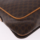 CELINE Macadam Canvas Shoulder Bag PVC Leather Brown Gold Auth 193516-17