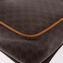 CELINE Macadam Canvas Shoulder Bag PVC Leather Brown Gold Auth 193516-18