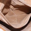 CELINE Macadam Canvas Shoulder Bag PVC Leather Brown Gold Auth 193516-25