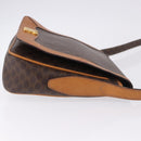 CELINE Macadam Canvas Shoulder Bag PVC Leather Brown Gold Auth 193516-4