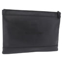 BALENCIAGA Clutch Bag Leather Black Silver 373834 Auth 193517A-1
