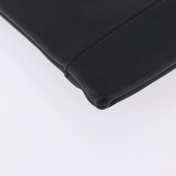 BALENCIAGA Clutch Bag Leather Black Silver 373834 Auth 193517A