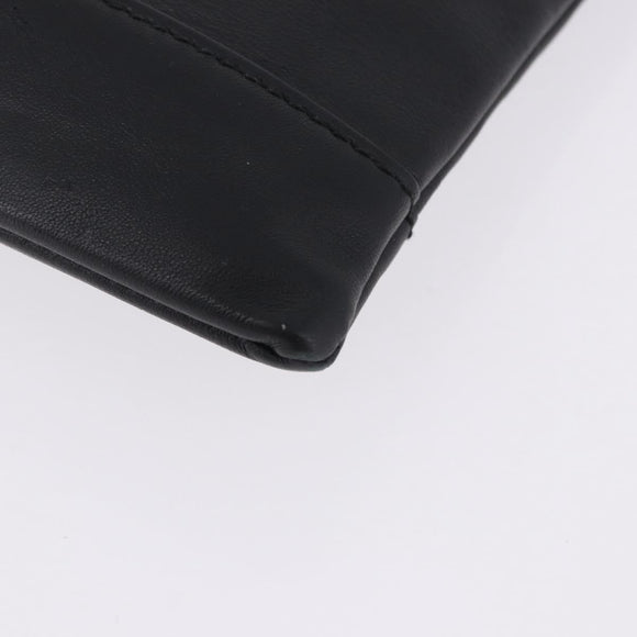 BALENCIAGA Clutch Bag Leather Black Silver 373834 Auth 193517A