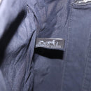 HERMES Her Line Cabas Hand Bag Canvas Gray Silver Auth 193518A-11