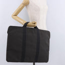 HERMES Her Line Cabas Hand Bag Canvas Gray Silver Auth 193518A-21