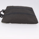 HERMES Her Line Cabas Hand Bag Canvas Gray Silver Auth 193518A-4