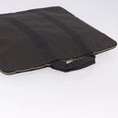 HERMES Her Line Cabas Hand Bag Canvas Gray Silver Auth 193518A-6