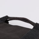 HERMES Her Line Cabas Hand Bag Canvas Gray Silver Auth 193518A-8