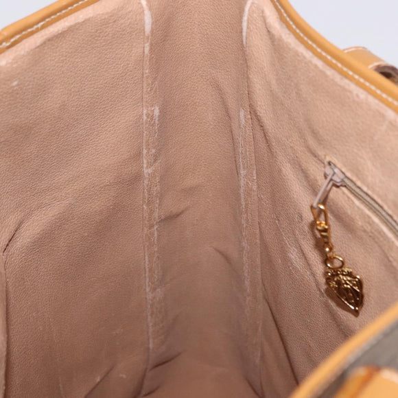 GUCCI Micro GG Supreme Tote Bag PVC Beige Gold Auth 193519